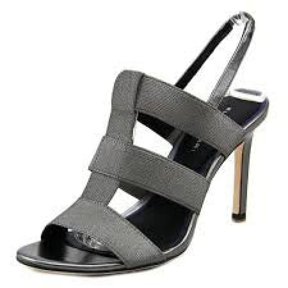 ELIE TAHARI Womens Ithaca •Pewter• High Heel Sandal